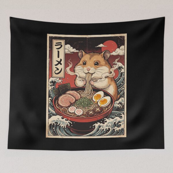 Item preview, Vintage Hamster Ramen Japanese Kawaii Anime Animal Lover designed and sold by TerryConnells.