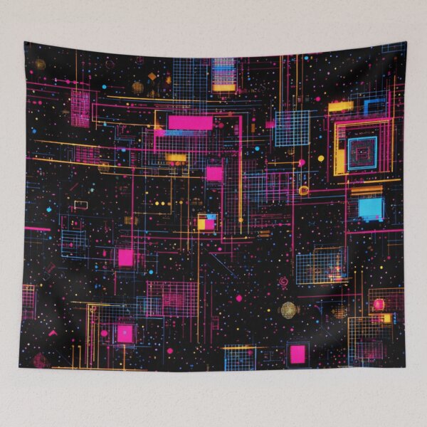 Item preview, Cyberpunk Circuitry: Neon Digital Grid designed and sold by Droosam.