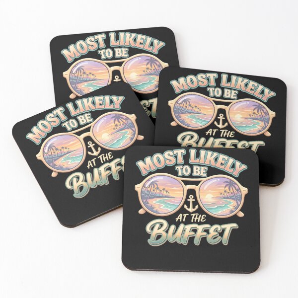 Item preview, Cruise Crew Most Likely to Be at the Buffet – Funny Vacation Shirt for Foodie Travelers designed and sold by THREE LITTLE BEANS.