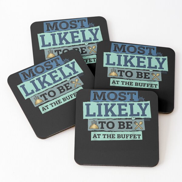 Item preview, Cruise Crew Most Likely to Be at the Buffet – Funny Vacation Shirt for Foodie Travelers designed and sold by THREE LITTLE BEANS.