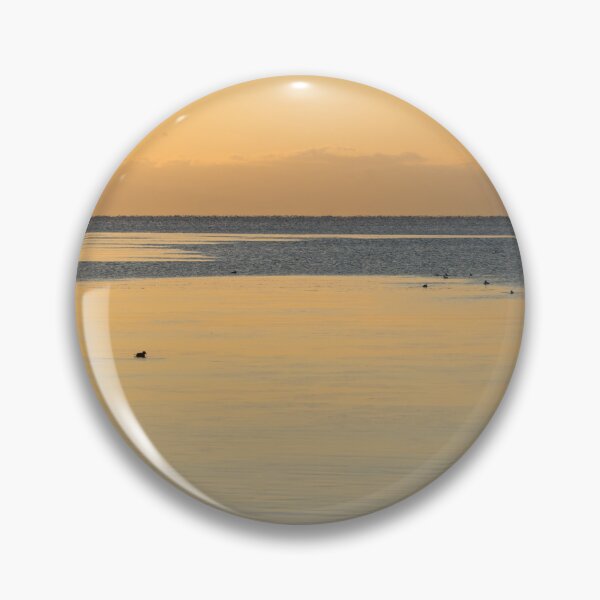 Item preview, Golden Coastal Morning with a Few Diving Ducks designed and sold by Georgia Mizuleva.