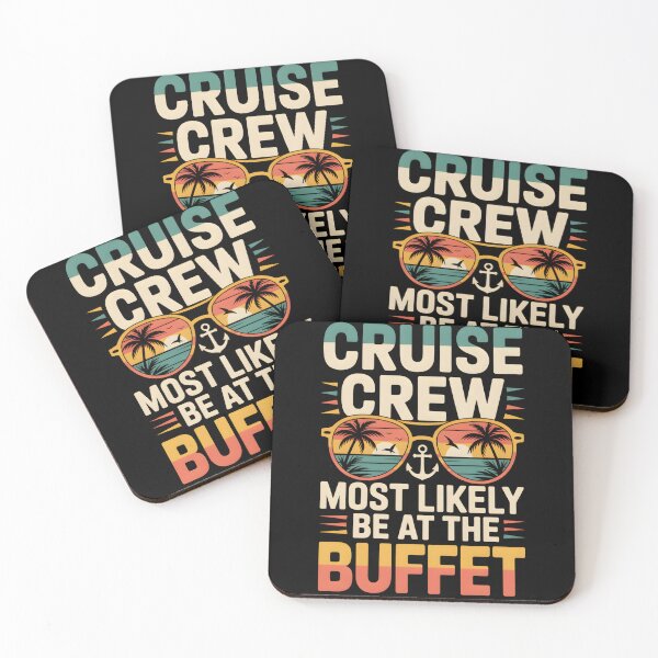 Item preview,  Cruise Crew Most Likely to Be at the Buffet – Funny Vacation Shirt for Foodie Travelers designed and sold by THREE LITTLE BEANS.