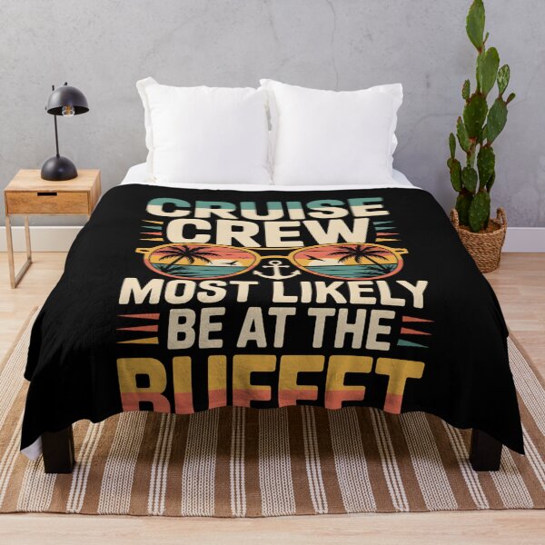Item preview,  Cruise Crew Most Likely to Be at the Buffet – Funny Vacation Shirt for Foodie Travelers designed and sold by THREE LITTLE BEANS.