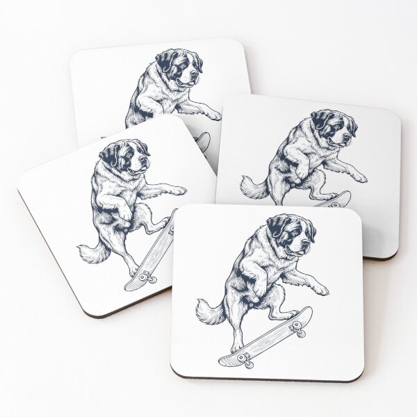 Item preview, Vintage Saint Bernard Skateboarding Skate Dog Dad Lover designed and sold by DoodleTortle.