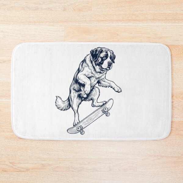 Item preview, Vintage Saint Bernard Skateboarding Skate Dog Dad Lover designed and sold by DoodleTortle.