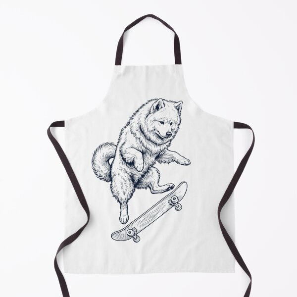 Item preview, Vintage Samoyed Skateboarding Skate Dog Dad Lover designed and sold by DoodleTortle.