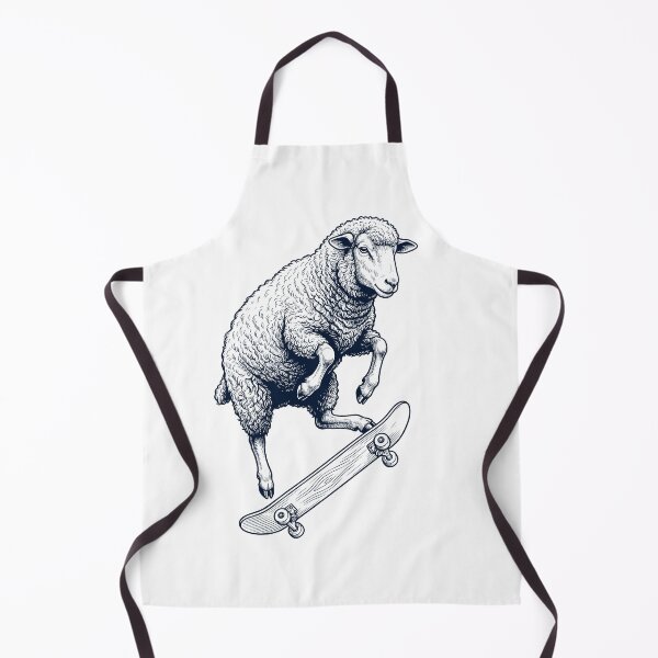 Item preview, Vintage Sheep Skateboarding Skate Animal Lover designed and sold by DoodleTortle.