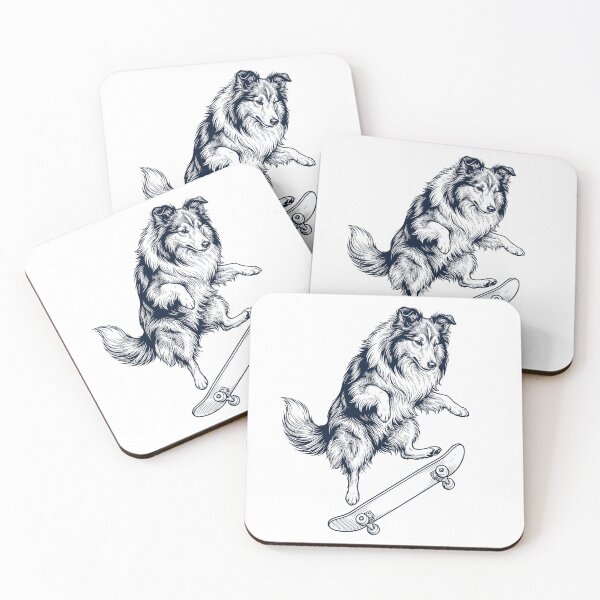 Item preview, Vintage Shetland Sheepdog Skateboarding Skate Dog Dad Lover designed and sold by DoodleTortle.