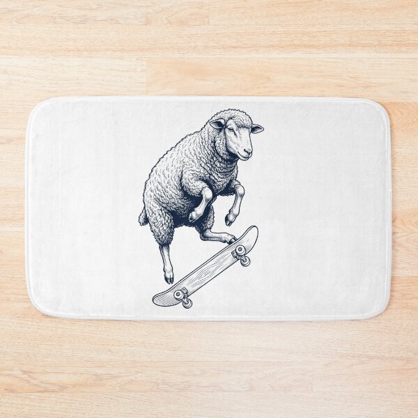 Item preview, Vintage Sheep Skateboarding Skate Animal Lover designed and sold by DoodleTortle.