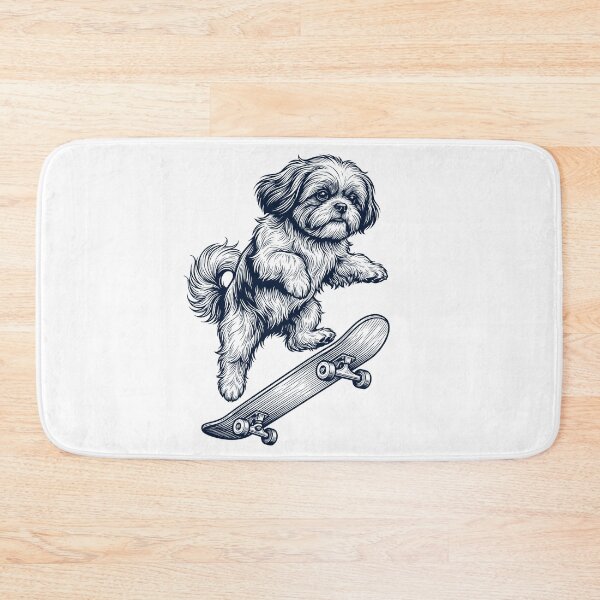 Item preview, Vintage Shih Tzu Skateboarding Skate Dog Dad Lover designed and sold by DoodleTortle.