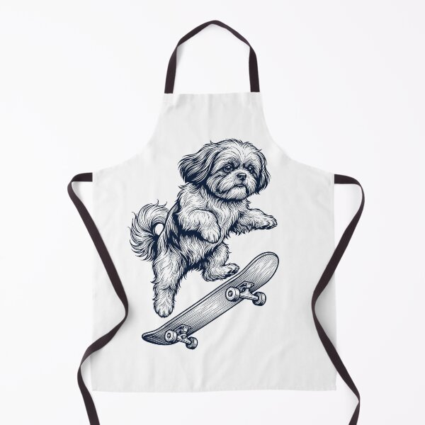 Item preview, Vintage Shih Tzu Skateboarding Skate Dog Dad Lover designed and sold by DoodleTortle.