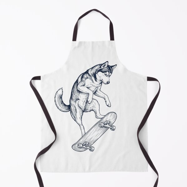 Item preview, Vintage Siberian Husky Skateboarding Skate Dog Dad Lover designed and sold by DoodleTortle.