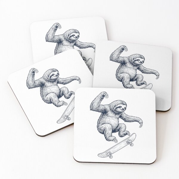 Item preview, Vintage Sloth Skateboarding Skate Animal Lover designed and sold by DoodleTortle.