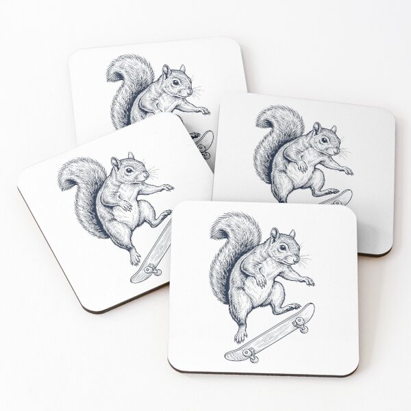 Item preview, Vintage Squirrel Skateboarding Skate Animal Lover designed and sold by DoodleTortle.