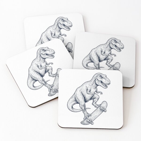 Item preview, Vintage T Rex Dinosaur Skateboarding Skate Animal Lover designed and sold by DoodleTortle.