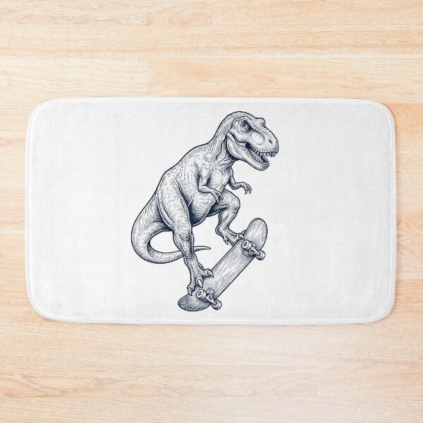 Item preview, Vintage T Rex Dinosaur Skateboarding Skate Animal Lover designed and sold by DoodleTortle.