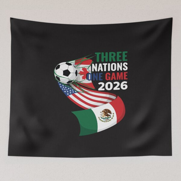 Item preview, Three Nations One Game 2026 Soccer USA Canada Mexico Football Fan Design designed and sold by kiralynstration.