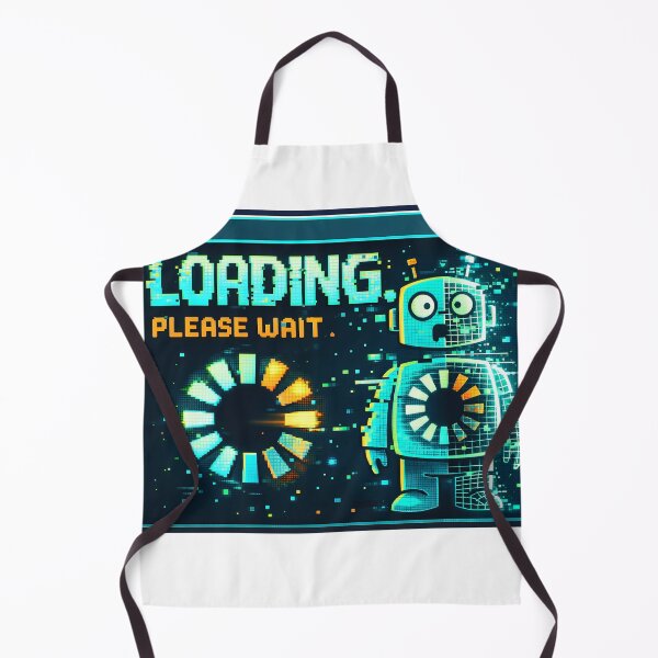 Item preview, Funny Loading Please Wait Robot T-Shirt - April Fools Day Glitch Prank Graphic designed and sold by ascendzero.
