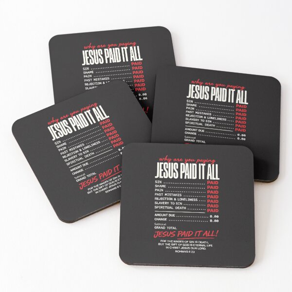 Item preview, Jesus Paid It All Funny Christian Receipt Romans 6:23 Bible Verse Faith Gift designed and sold by kiralynstration.