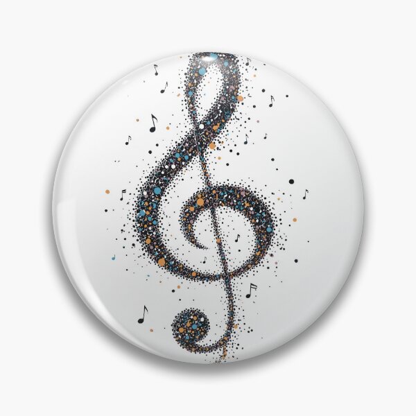 Aperçu de l'œuvre Une clé de sol abstraite et vibrante, formée de confettis colorés, de points et de notes de musique éparses. Une composition énergique et ludique qui évoque la mélodie. créée et vendue par Dejbar.