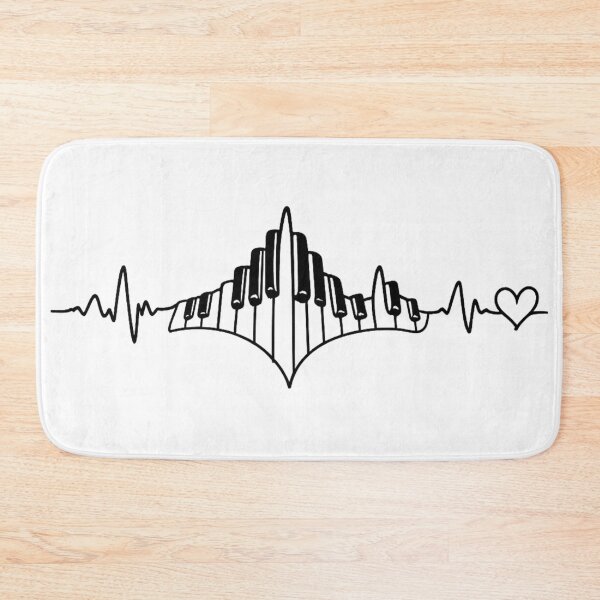 Item preview, Piano Heartbeat Line Art Music Lover Gift designed and sold by BlairWynne.