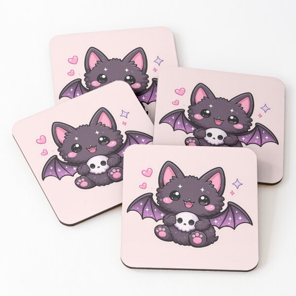 Item preview, Cute Goth Bat Sticker - Kawaii Emo Bat with Skull, Dark Aesthetic Halloween Animal designed and sold by randomdesignsnearme.