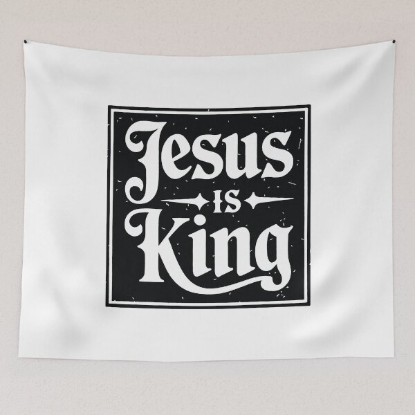 Item preview, Jesus Is King Retro Vintage Christian Faith Inspirational Religious Design designed and sold by kiralynstration.