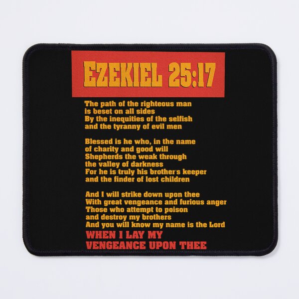 Item preview, Ezekiel 25:17 Pulp Fiction Sam Jack.son Quote Meme designed and sold by Siriusian369.