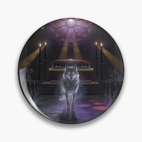 Item preview, Phantom Wolf Witnesses Dark Sacred Cathedral Funeral designed and sold by GeoWhimsy Studio.