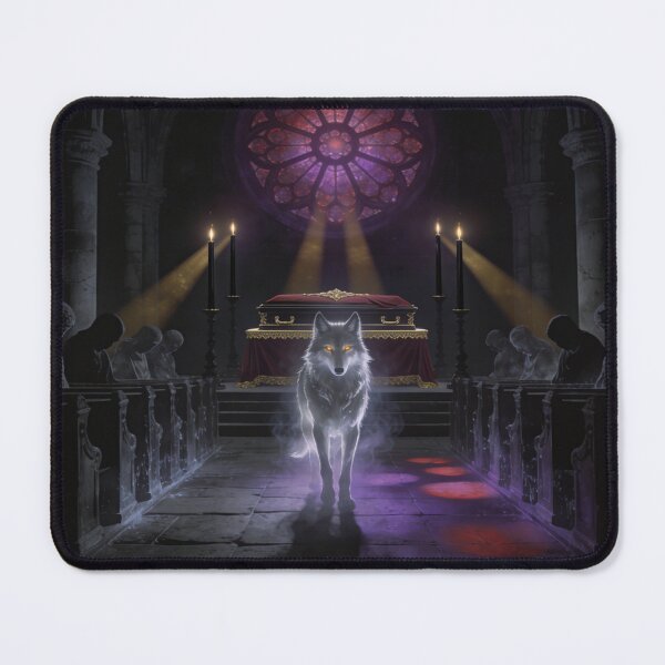 Item preview, Phantom Wolf Witnesses Dark Sacred Cathedral Funeral designed and sold by GeoWhimsy Studio.