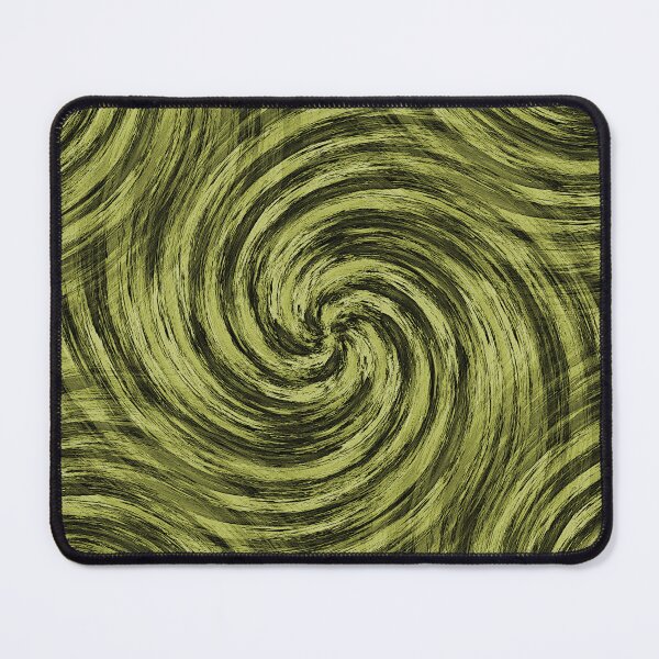 Item preview, Dark Retro Spiral Pattern in Olive Green designed and sold by Artistestella.