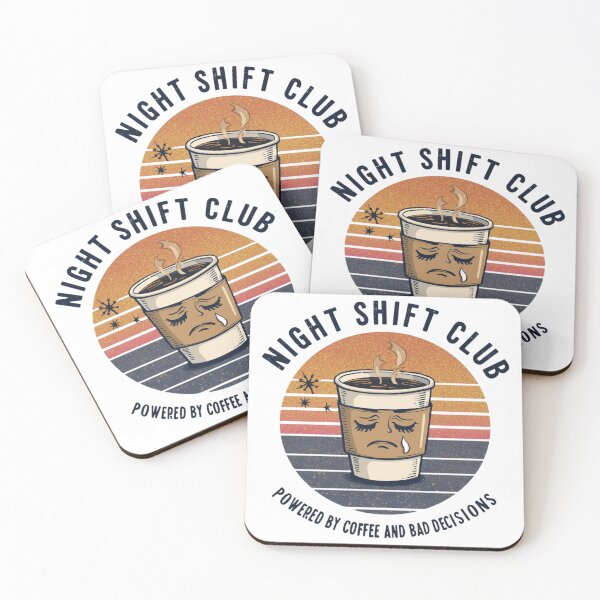 Item preview, Night Shift Club – Powered By Coffee designed and sold by KapiPrint.