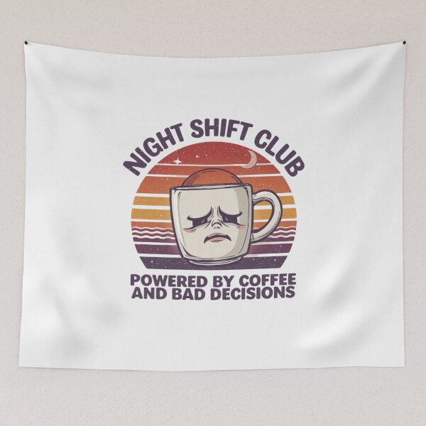 Item preview, Night Shift Club – Powered By Coffee designed and sold by KapiPrint.
