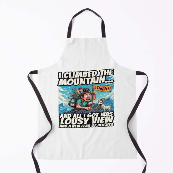 Item preview, Funny Hiking T-Shirt – I Climbed the Mountain & All I Got Was a Lousy View – Mountain Humor Tee, Trekking Joke Shirt, Outdoor Adventure Gift designed and sold by Sushikidsntod.