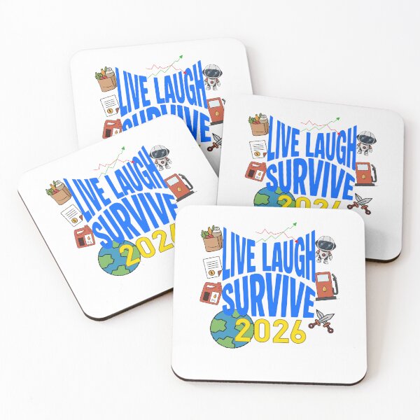 Item preview, Live Laugh Survive 2026 | Funny Current Affairs Meme Design | Iran US Israel | Survival Mode designed and sold by Sketchbook Studio by Aqsaa.