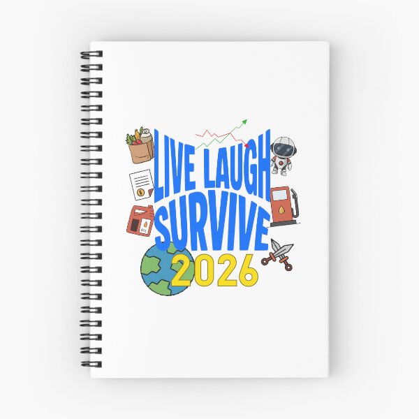 Item preview, Live Laugh Survive 2026 | Funny Current Affairs Meme Design | Iran US Israel | Survival Mode designed and sold by Sketchbook Studio by Aqsaa.