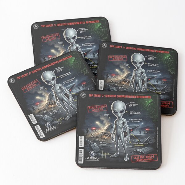 Item preview, Classified Alien – Nevada Incident Case File | UFO Secret Files Street Art designed and sold by PLUSHIWORLDtm.
