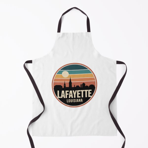 Item preview, Lafayette Louisiana: Blue Orange Brown Sunset Skyline Badge designed and sold by CircinusStore.