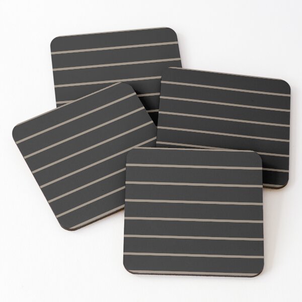 Item preview, Black And Taupe Horizontal Pinstripes Pattern designed and sold by pattern-archive.