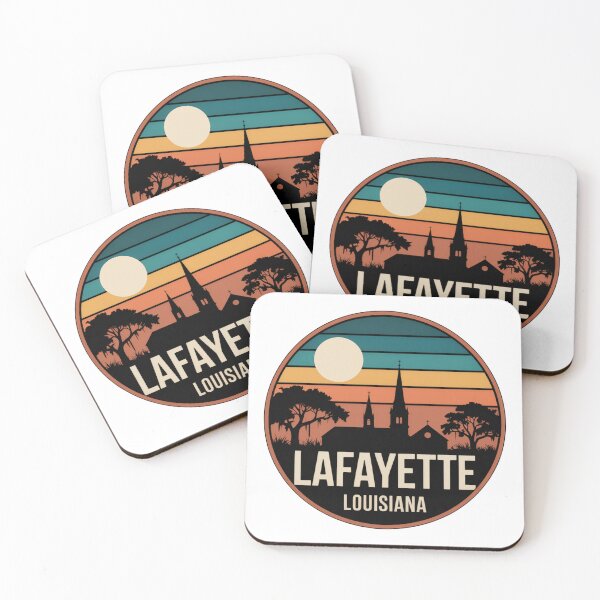 Item preview, Lafayette Louisiana: Blue Orange Brown Sunset Skyline designed and sold by CircinusStore.