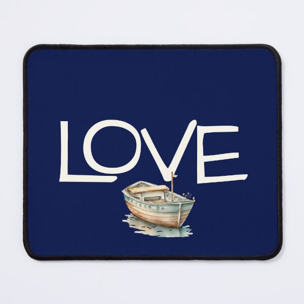 Item preview, Love Boat Watercolor Art – Romantic Nautical Illustration – Ocean Love Print designed and sold by Teacuppupdesign.