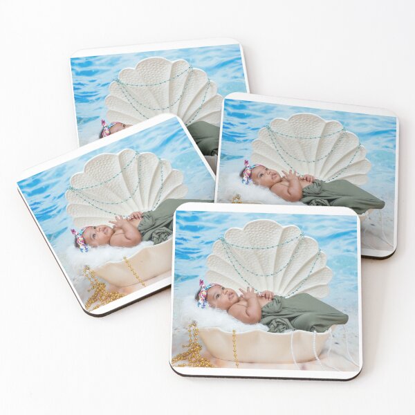Item preview, “Little Ocean Princess Baby – Seashell Pearl Aesthetic Cute Infant Photography Design” designed and sold by StyleForge Apparel.