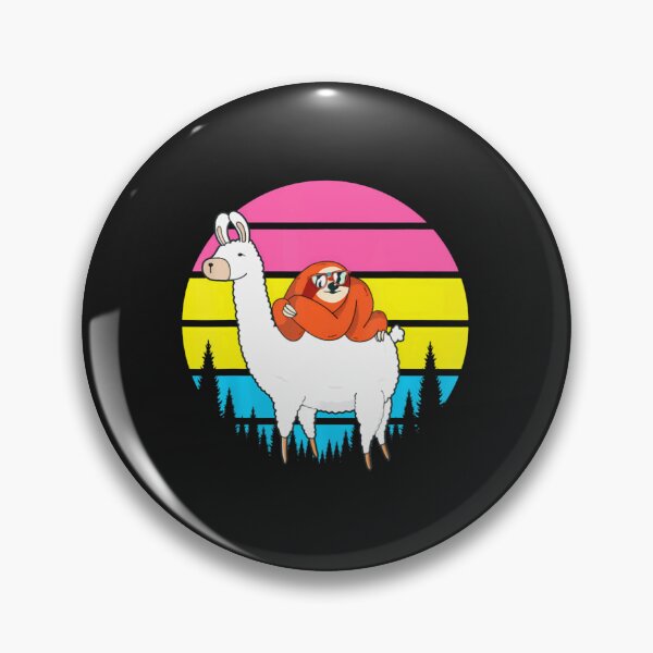Item preview, Sloth Riding Llama Lgbt Q Retro Pan Sexual Pride Flag designed and sold by GarinaguHN.