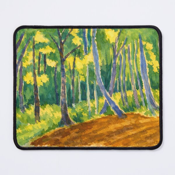 Item preview, Sunlit Forest Watercolor Landscape designed and sold by TasmaniaWildStudio.