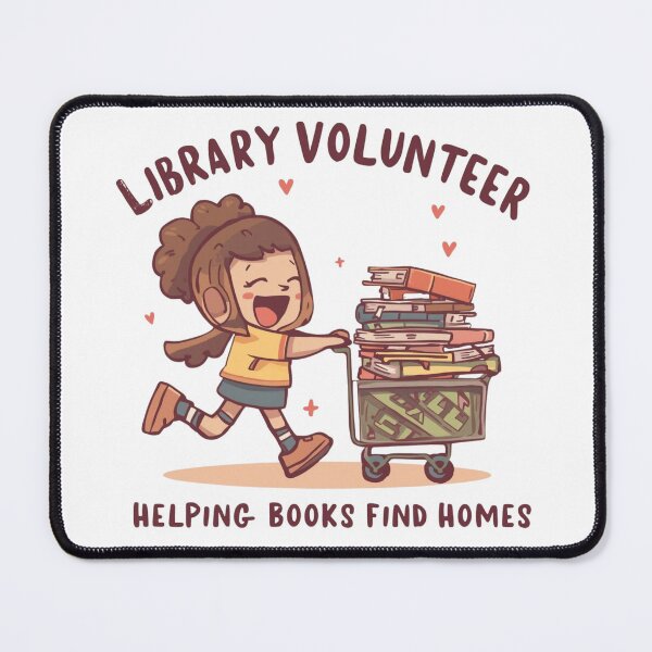 Item preview, Library Volunteer – Book Helper Club designed and sold by KapiPrint.