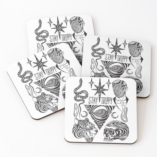 Item preview, Stay Trippy Psychedelic Tattoo Flash designed and sold by BrownHorse90s.