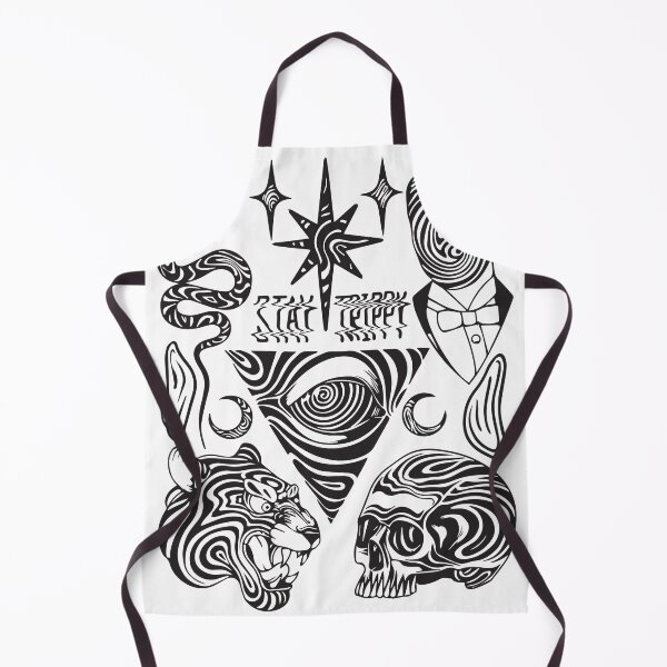 Item preview, Stay Trippy Psychedelic Tattoo Flash designed and sold by BrownHorse90s.