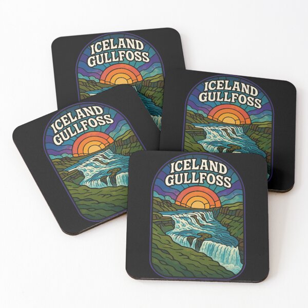 Item preview, Gullfoss Iceland Stained Glass Art designed and sold by TomFrontierArt.
