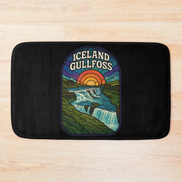 Item preview, Gullfoss Iceland Stained Glass Art designed and sold by TomFrontierArt.