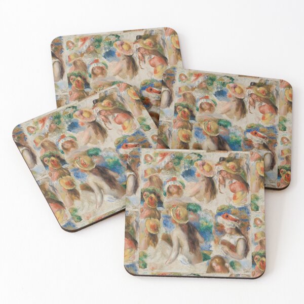 Item preview, Study of Heads by Pierre-Auguste Renoir: Impressionist Garden Portrait Poster designed and sold by artofuniverse.